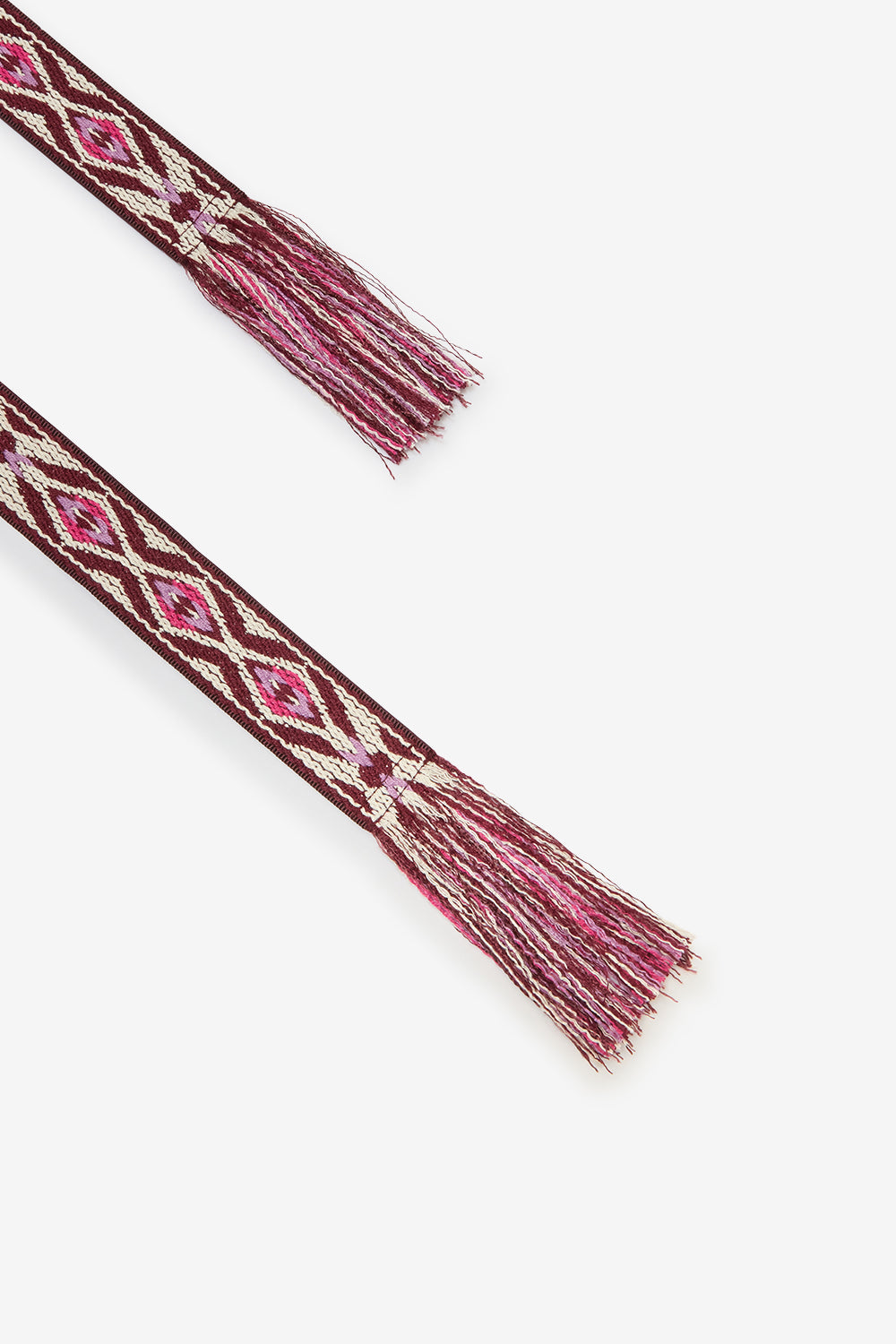 Cinturón etki tejido en jacquard gráfico - Pink-beige - Woman - 3