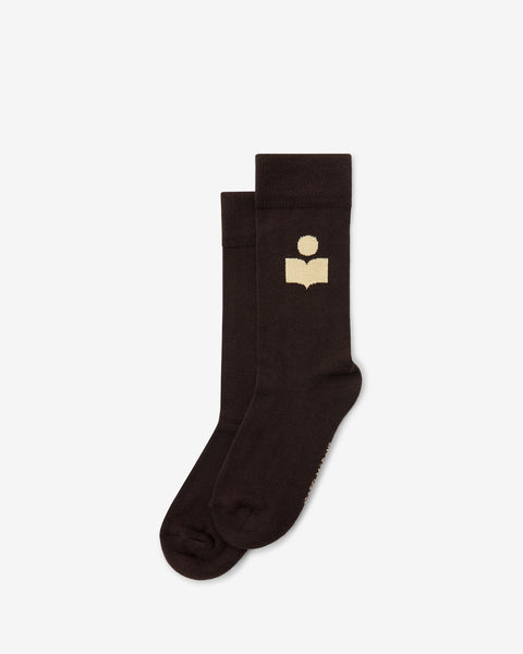 Siloki Socks Woman Chocolate | ISABEL MARANT Official online store