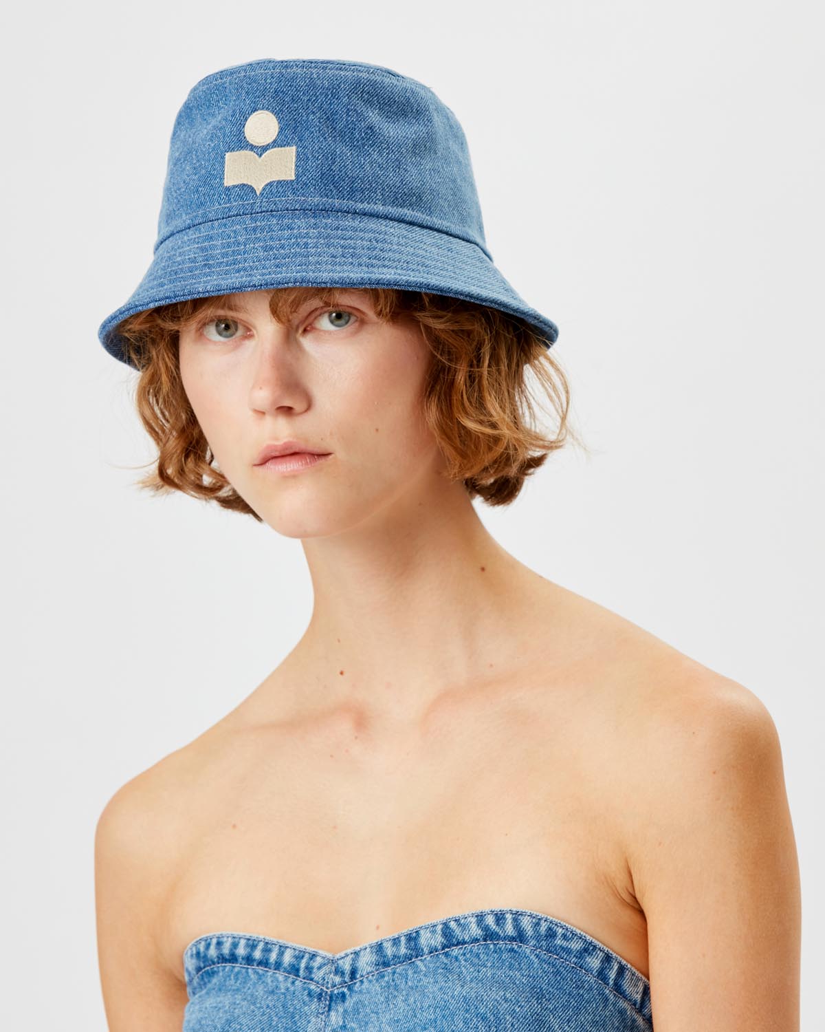 Bucket hat haley mit gesticktem logo - Hellblau - Woman - 4