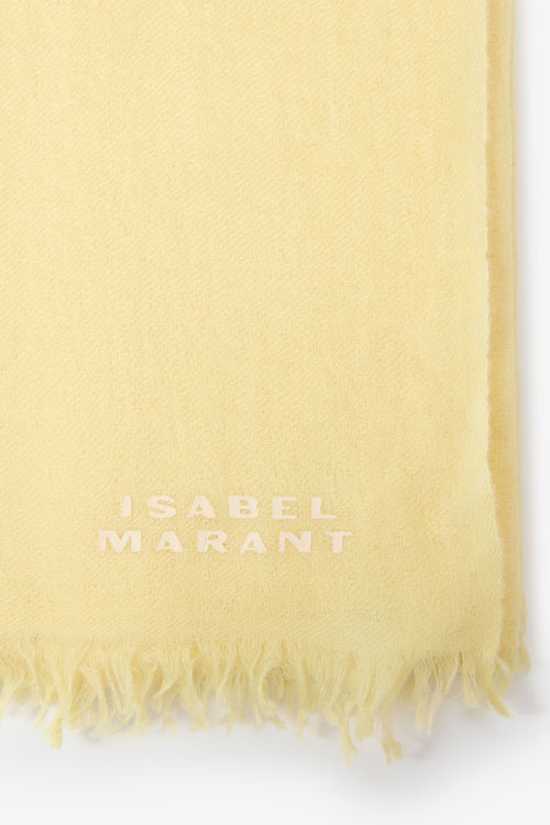 Alette cashmere scarf - Pale yellow inactive - Woman