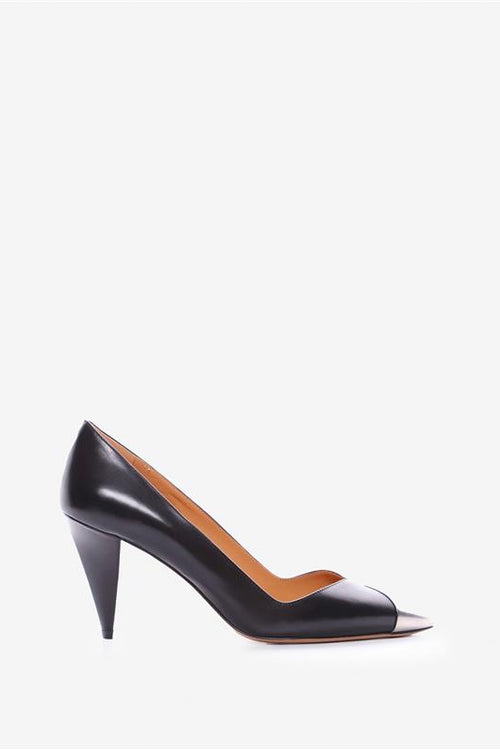 Zapatillas palda con puntera metalizada - Negro - Woman - 1