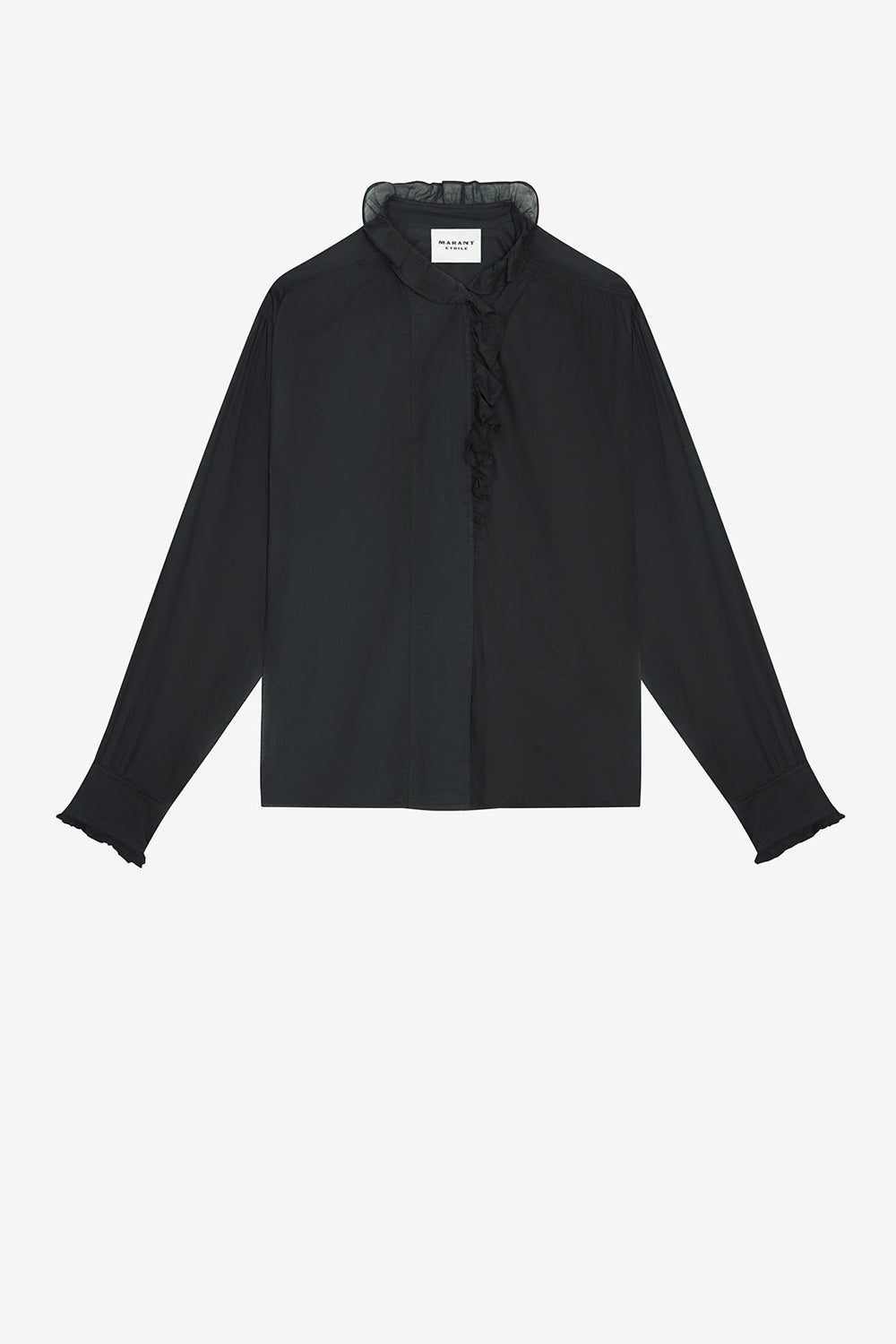 Top de voile de algodón pamias - Negro - Woman - 1