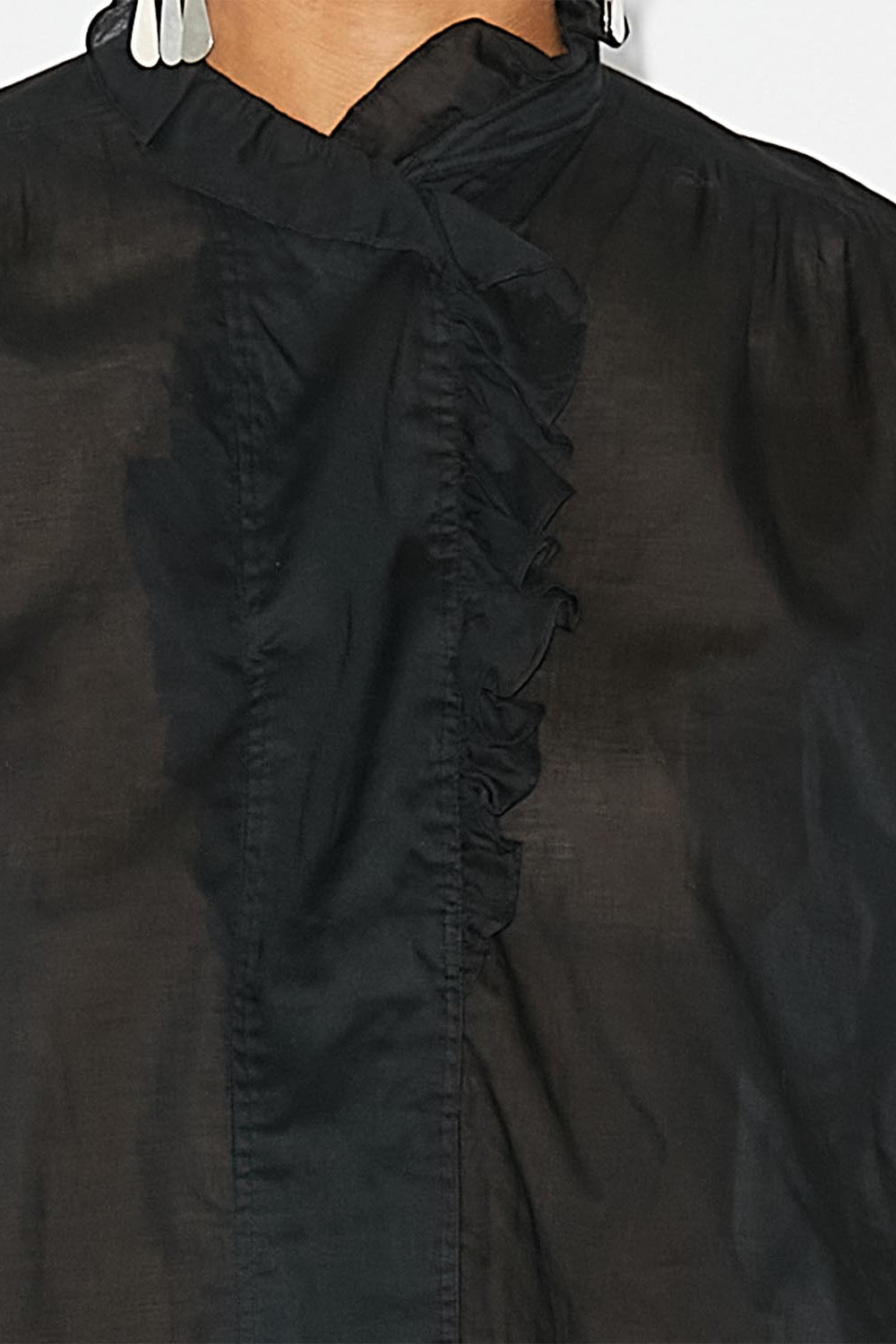 Top de voile de algodón pamias - Negro - Woman - 5