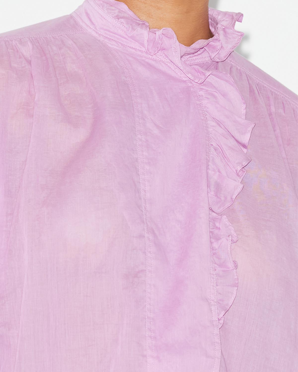 Haut en voile de coton pamias - Mauve - Woman - 3