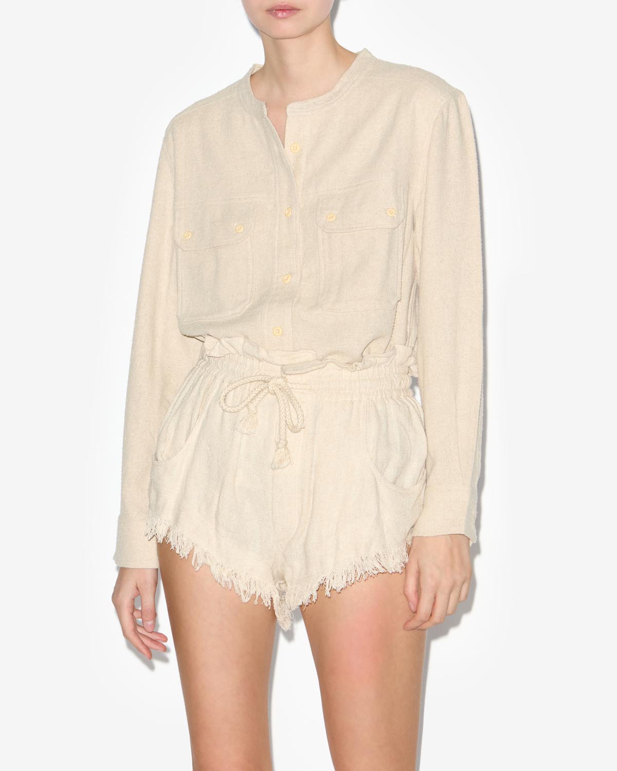 Tecoyo seidenhemd mit pattentasche - Naturfarben - Woman - 3