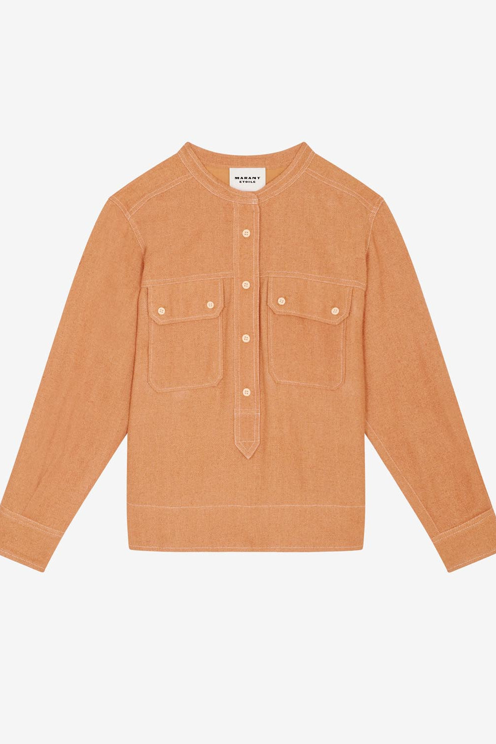 Tecoyo flap pocket silk shirt - Camel - Woman - 2