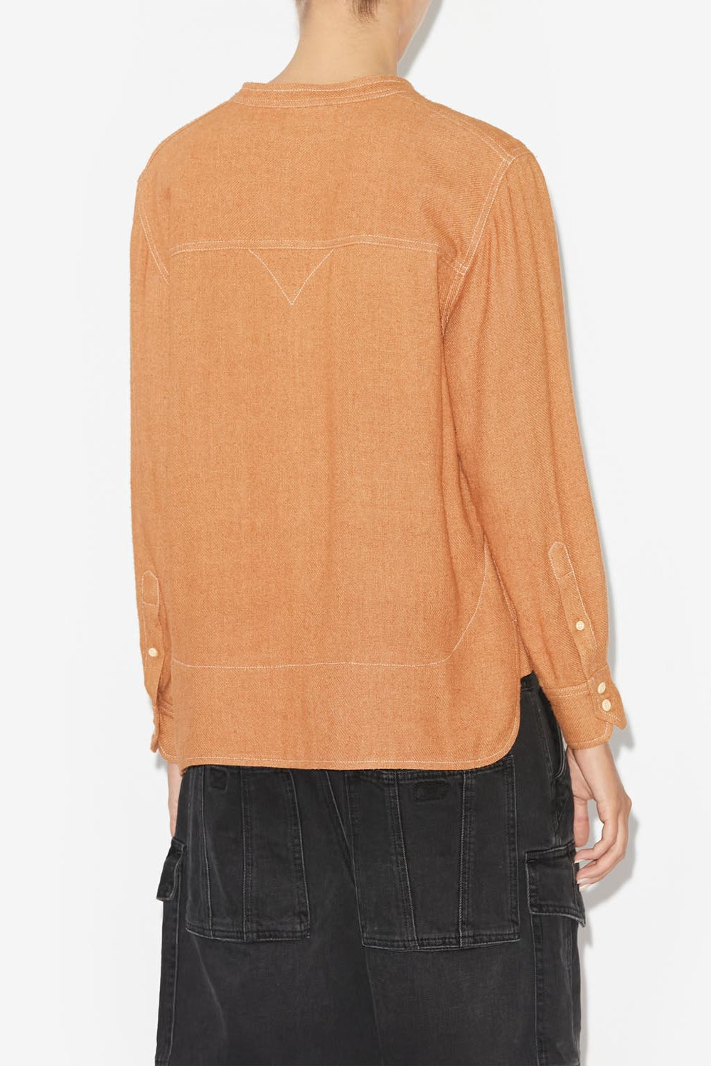 Tecoyo flap pocket silk shirt - Camel - Woman - 10