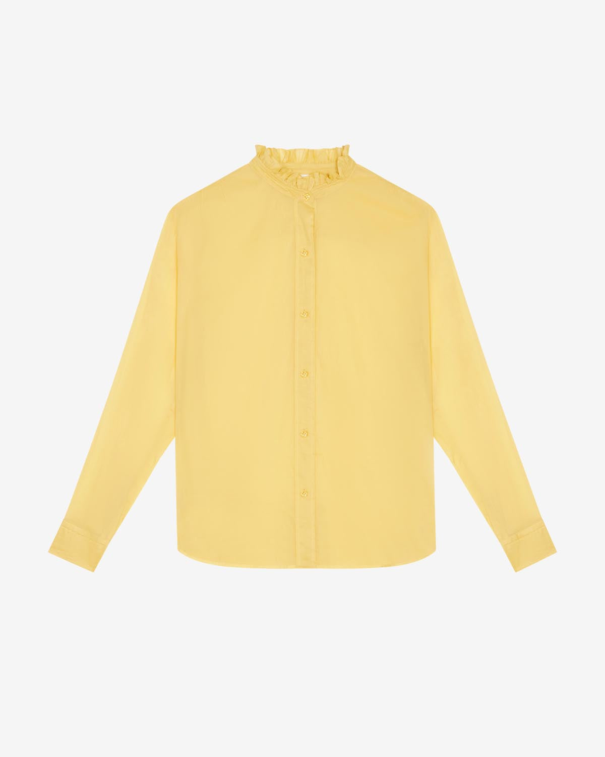 Gamble frilled-neck cotton shirt - Sunlight - Woman - 9