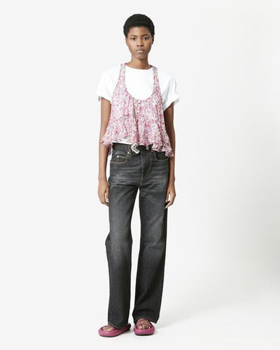 Jean évasé belvira - Noir délavé - Woman - 1