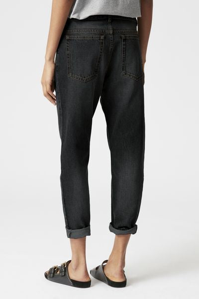 Pantalones neaj - Negro lavado - Woman - 5