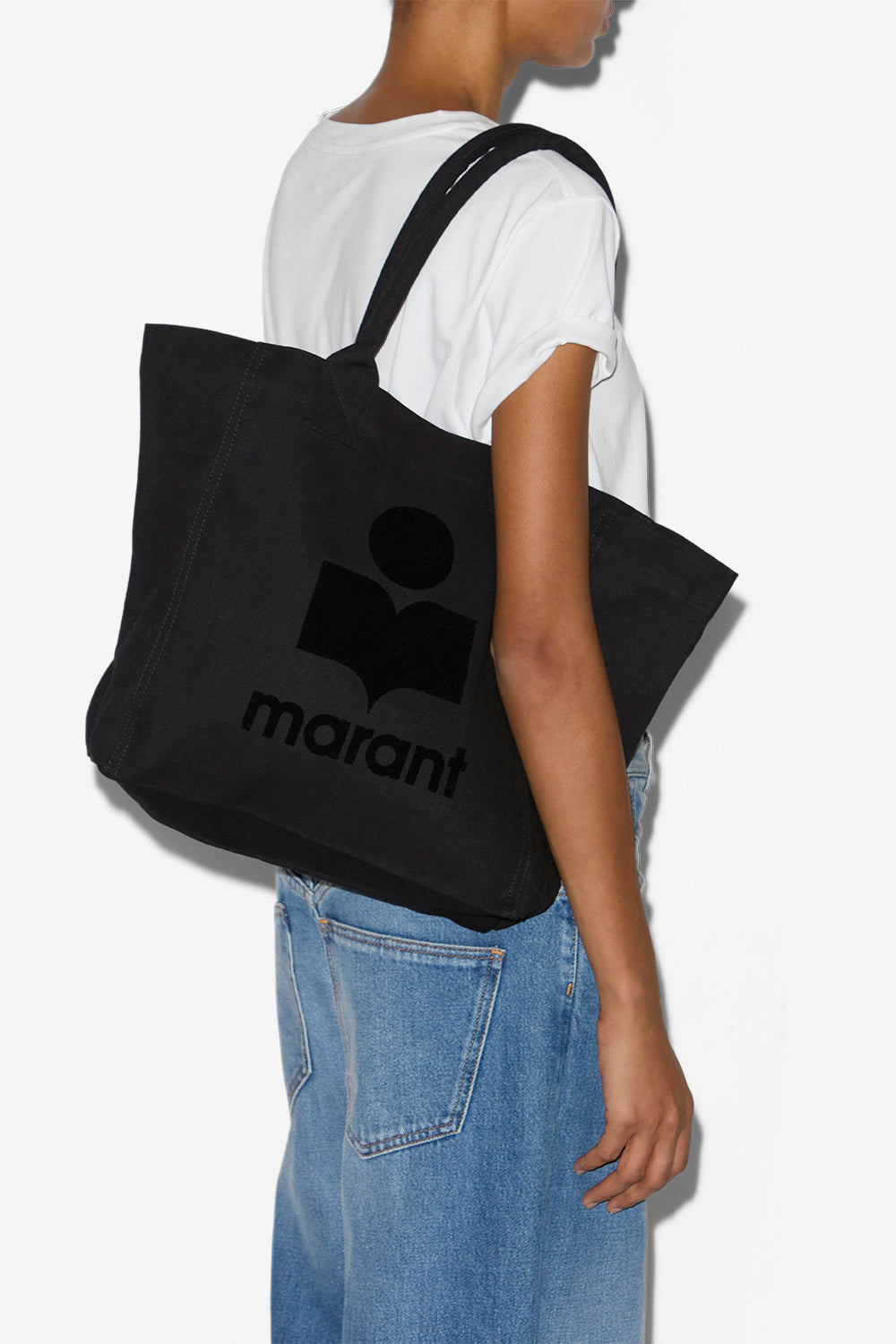 Bolso tote con logotipo yenky de lona - Negro - Woman - 2