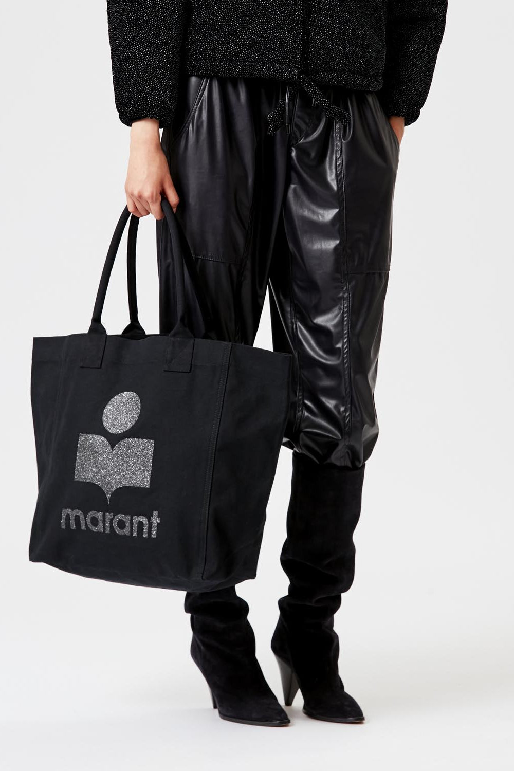 Bolso tote yenky de lona con logotipo bordado - Negro - Woman - 2