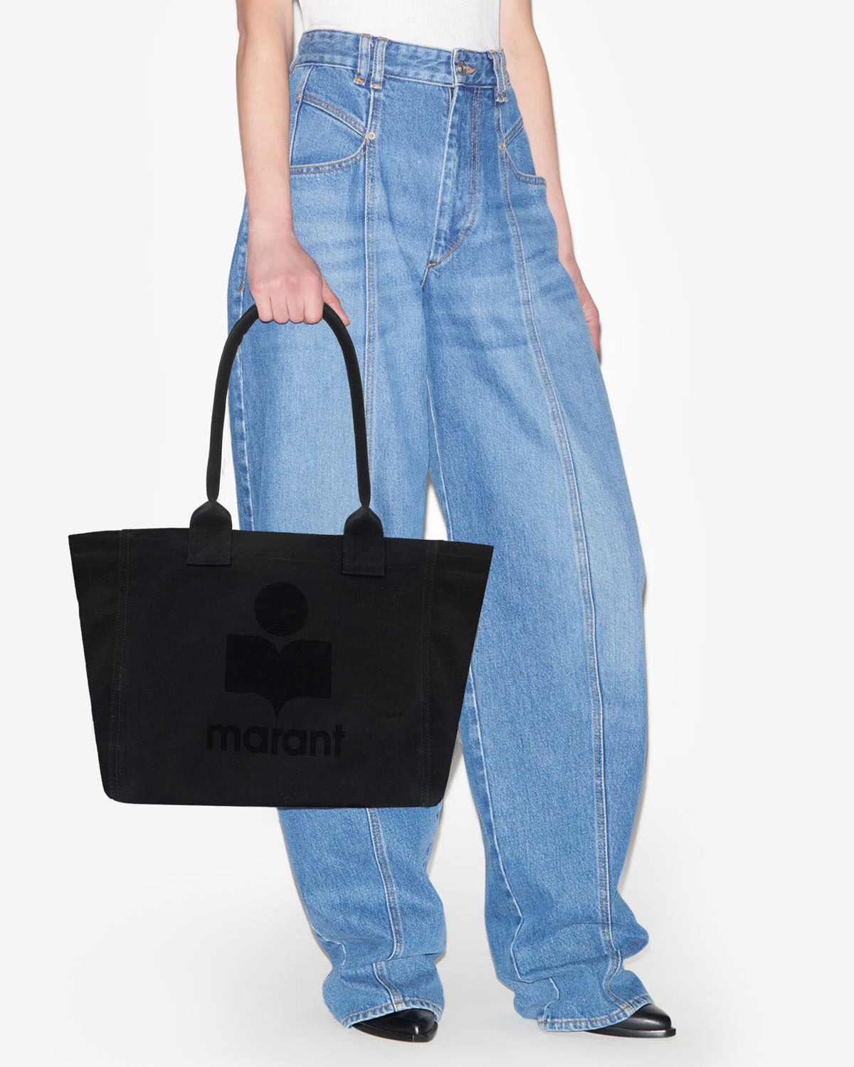 Borsa tote yenky zipped in cotone con logo - Nero - Woman - 4