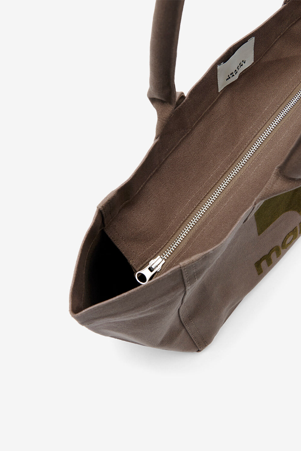 Yenky zipped faded cotton bag with logo - Khaki - Woman - 3