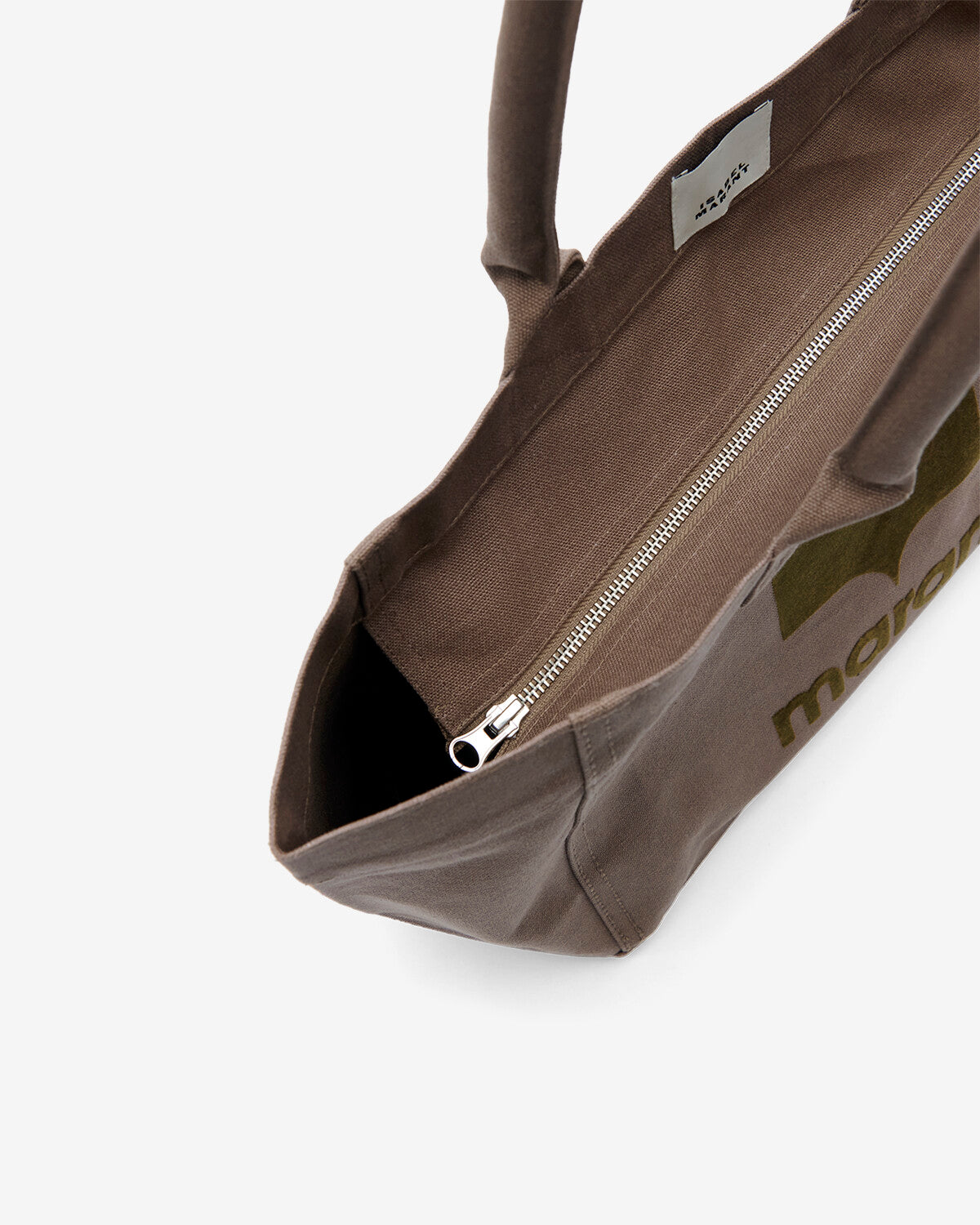 Yenky zipped faded cotton bag with logo - Khaki - Woman - 3