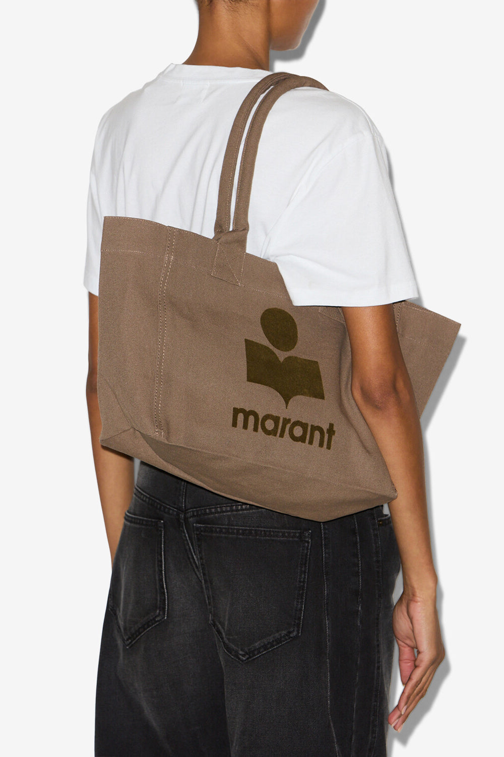 Yenky zipped faded cotton bag with logo - Khaki - Woman - 4