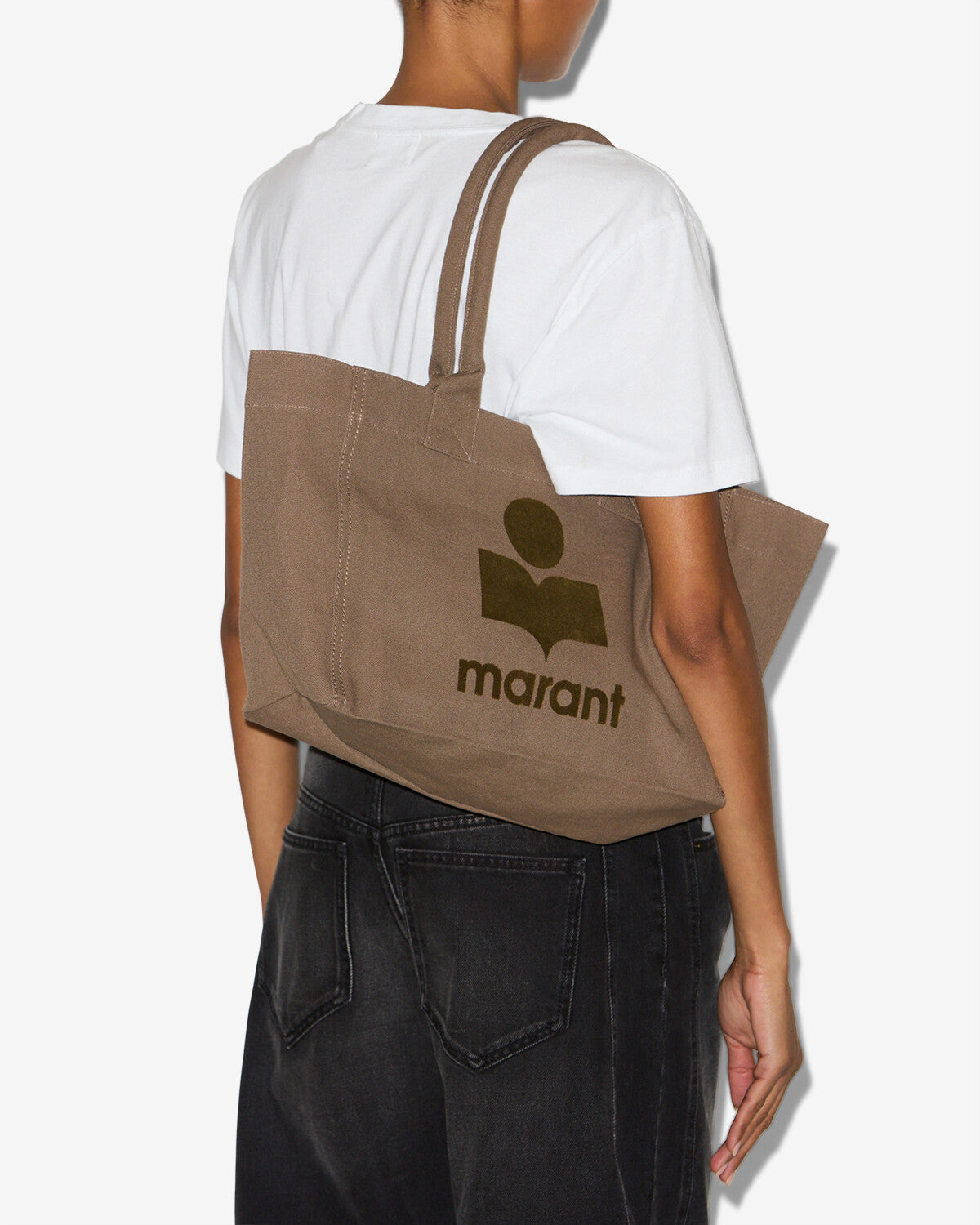 Yenky zipped faded cotton bag with logo - Khaki - Woman - 4