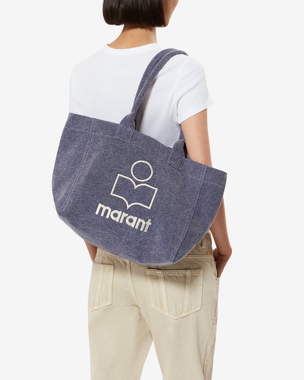 YENKY ZIPPED TOTE BAG Woman Faded Purple | ISABEL MARANT Official