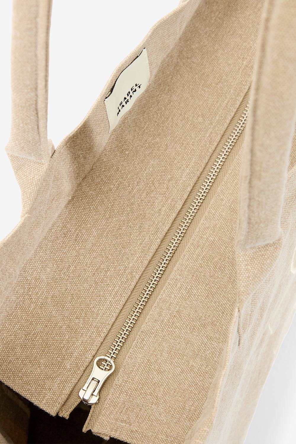 Yenky zipped faded cotton bag with logo - Beige - Woman - 8