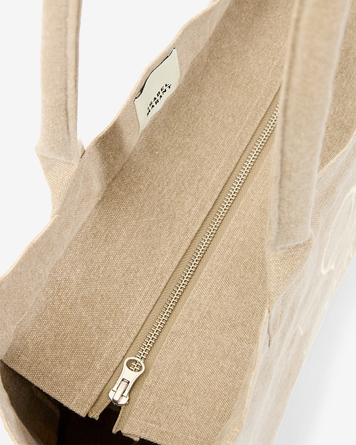 Yenky zipped faded cotton bag with logo - Beige - Woman - 6