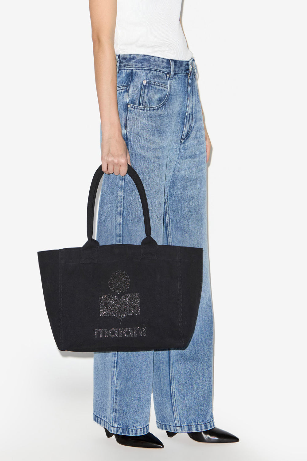 Yenky zipped cotton bag with logo - Black - Woman - 2