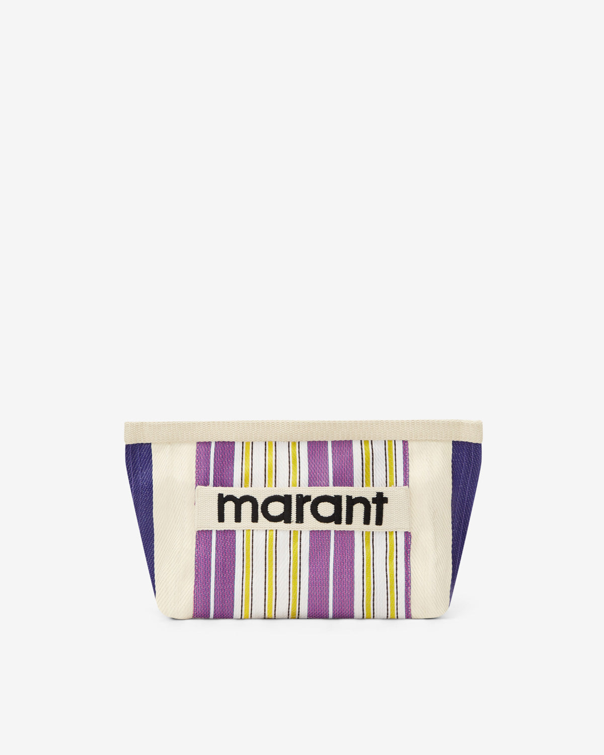 파우든 스트라이프 나일론 클러치백 - 여러 가지 빛깔의 - Woman - 1