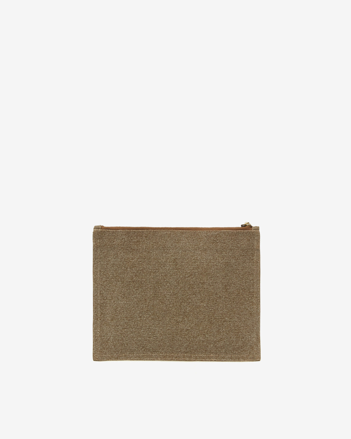Pochette netia in cotone effetto sbiadito con logo - Dark khaki - Woman - 2