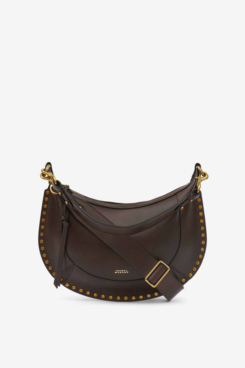 Bolso de mano y hombro de piel de becerro naoko - Chocolate - Woman - 1