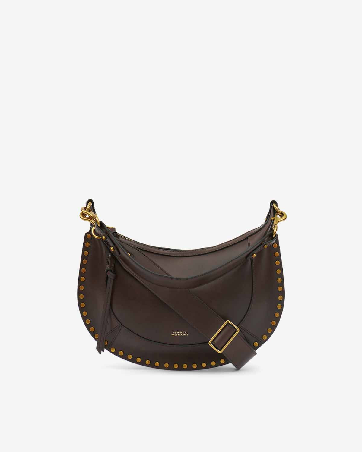 Bolso de mano y hombro de piel de becerro naoko - Chocolate - Woman - 1