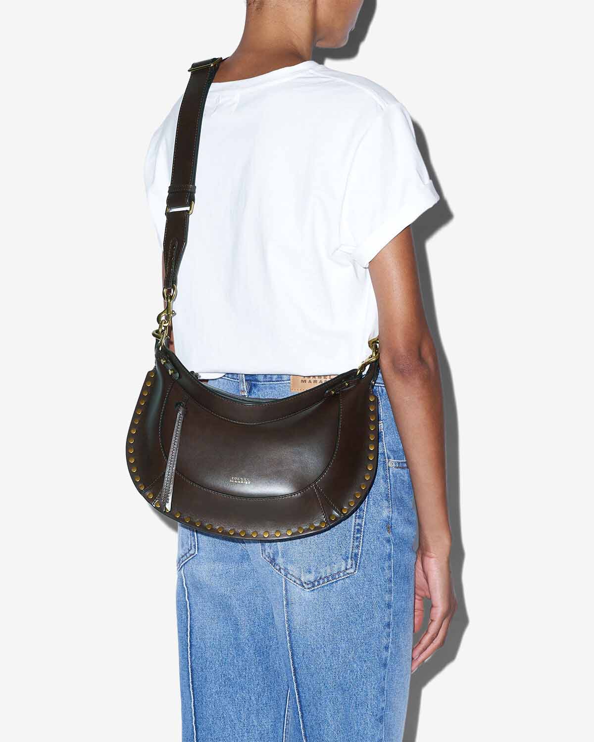 Bolso de mano y hombro de piel de becerro naoko - Chocolate - Woman - 7