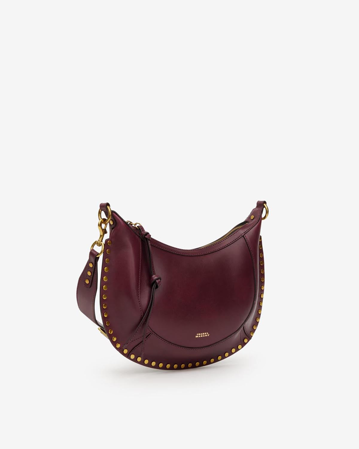 Naoko studded leather bag - Burgundy - Woman - 6
