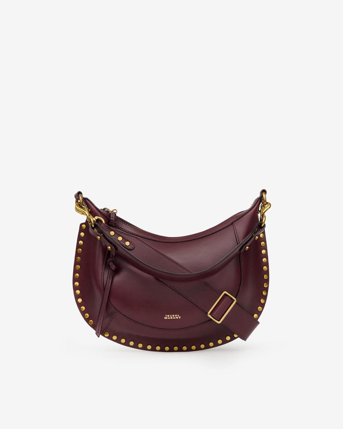 Naoko studded leather bag - Burgundy - Woman - 1