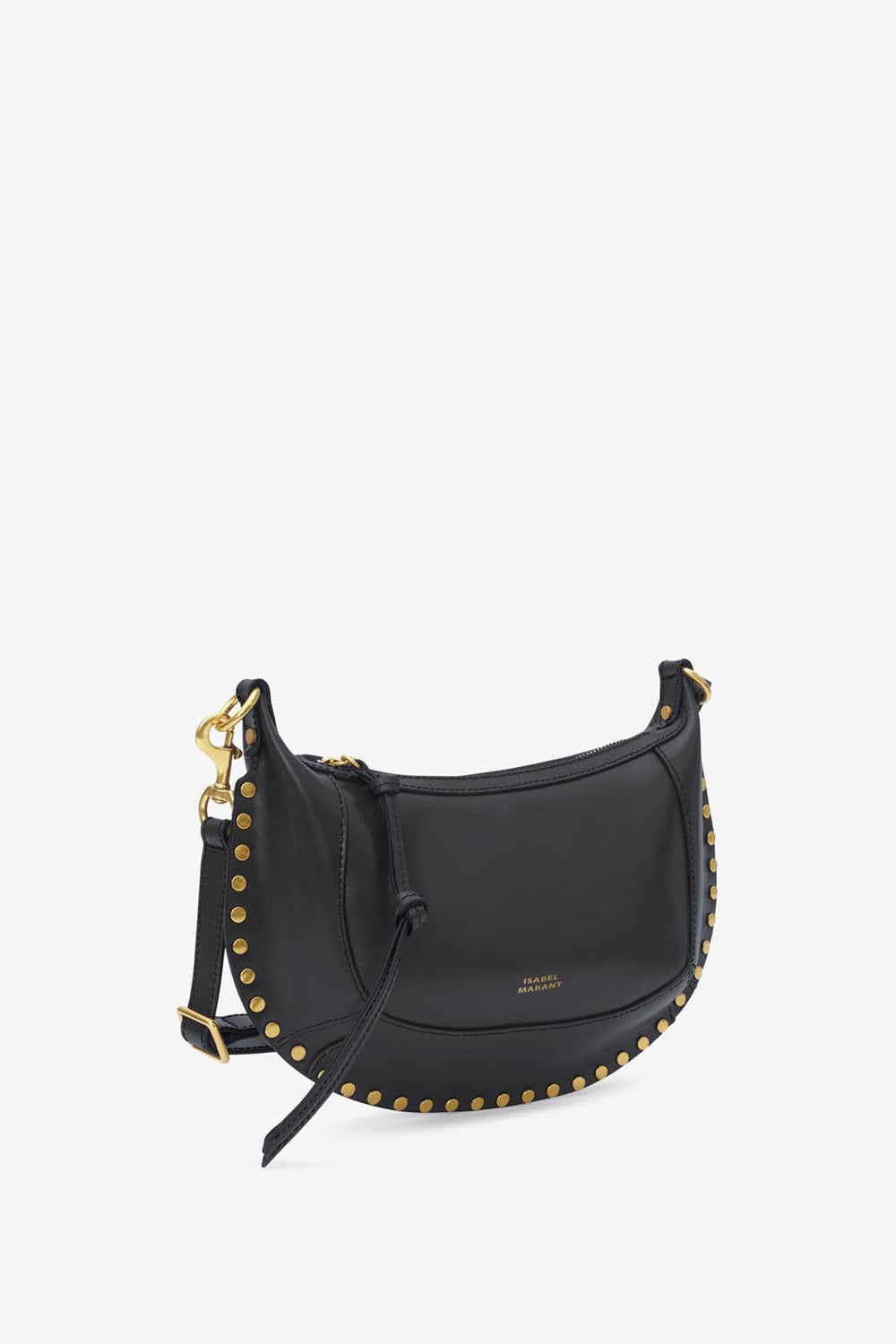 Oskan moon shoulder bag in soft leather - Black - Woman - 5