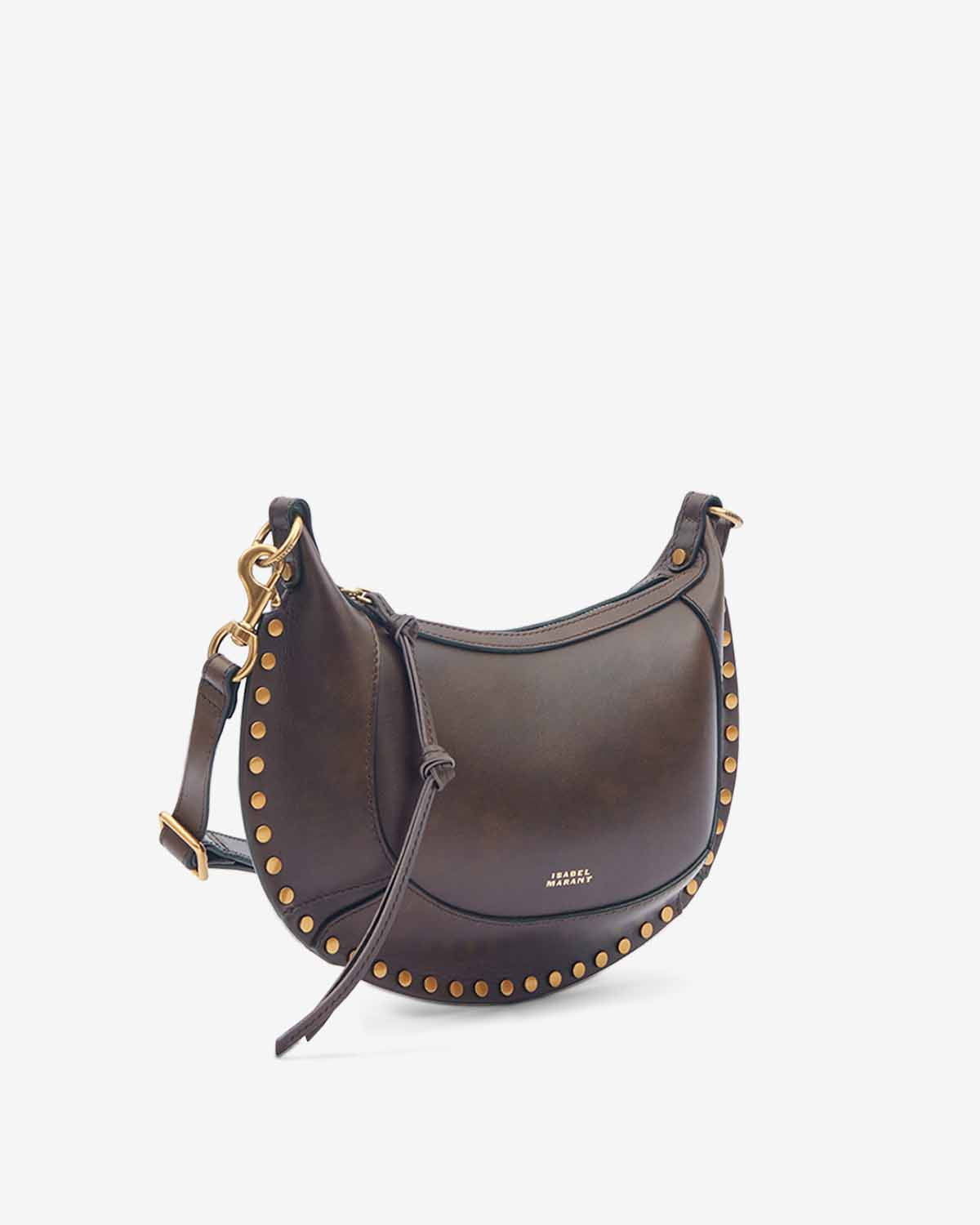 Borsa oskan moon in pelle di vitello da portare a spalla - Chocolate - Woman - 5