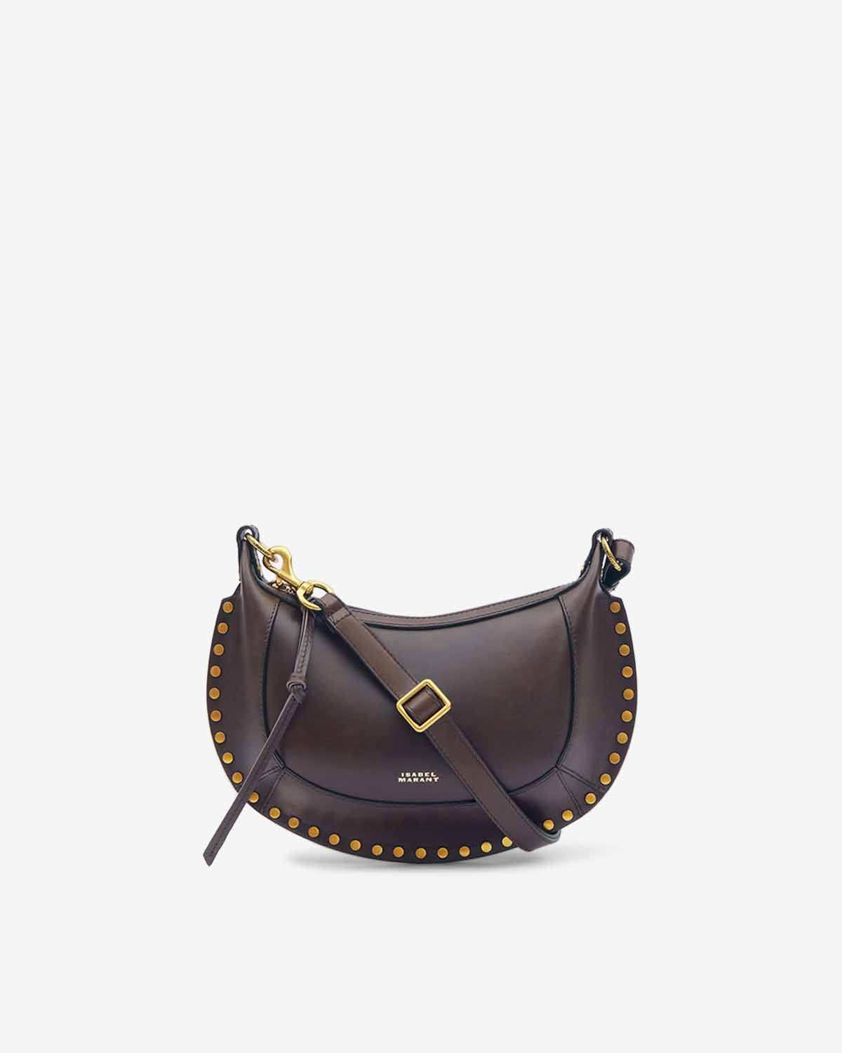 Borsa oskan moon in pelle di vitello da portare a spalla - Chocolate - Woman - 1