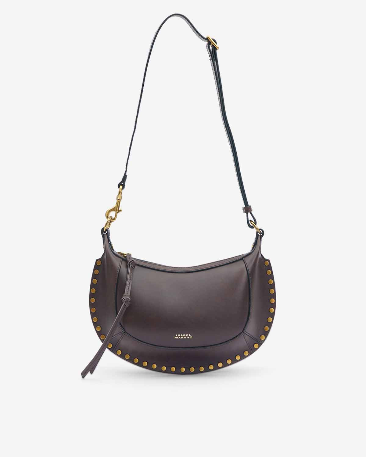 Borsa oskan moon in pelle di vitello da portare a spalla - Chocolate - Woman - 6