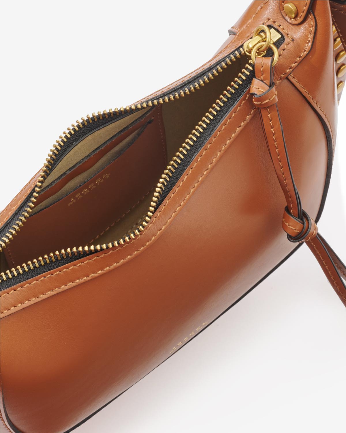 Bolso de hombro de piel oskan moon - Cognac - Woman - 3