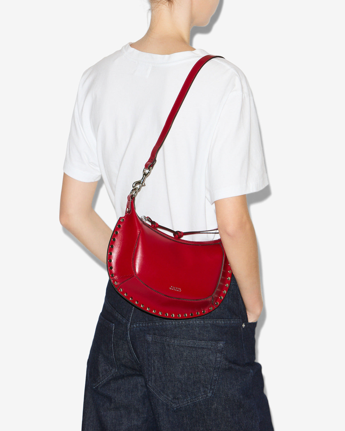 OSKAN MOON SHOULDER BAG Woman deep red | ISABEL MARANT OSKAN MOON SHOULDER BAG Woman deep red | ISABEL MARANT