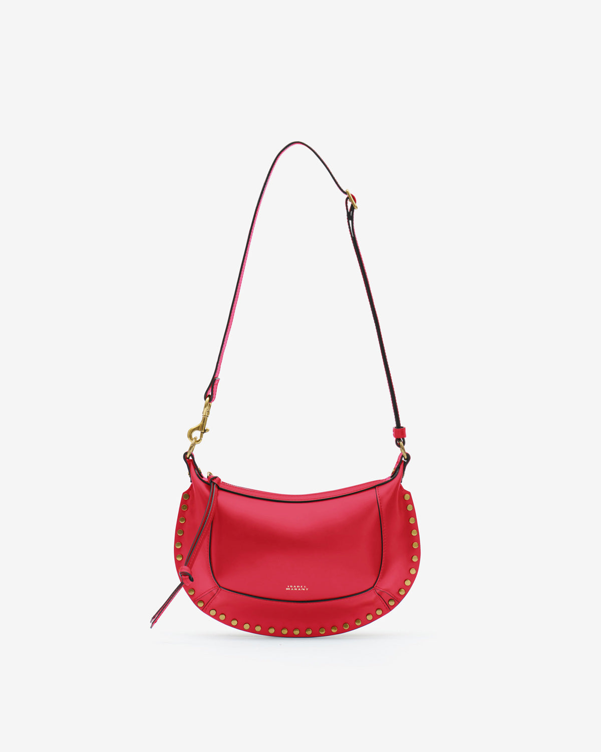 Borsa oskan moon in pelle di vitello da portare a spalla - Rosso - Woman - 5