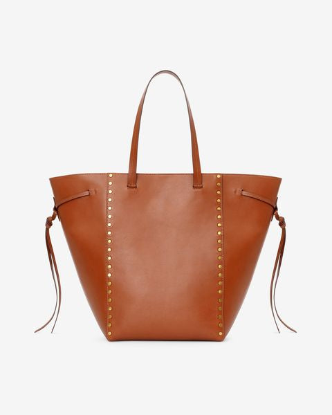 Oskan tote bag in pelle Woman Cognac 8