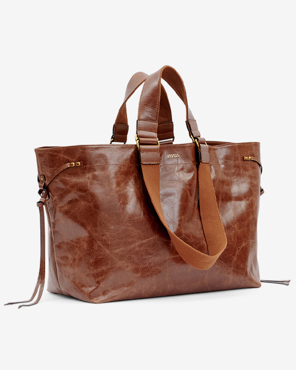 Tote bag wardy aus glänzendem leder - Chocolate - Woman - 4