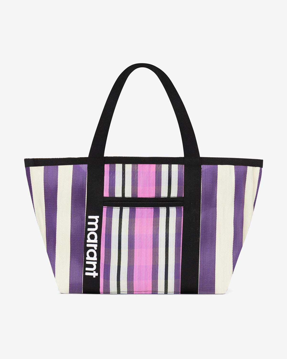 Darwen striped shoulder tote bag - Purple - Woman - 1