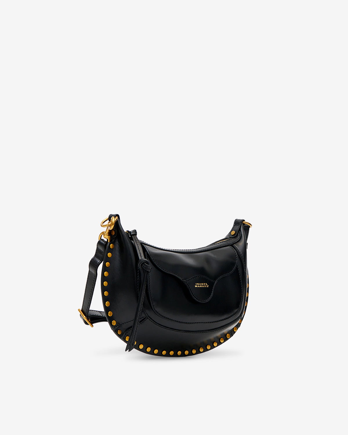 Leather Moon Pocket bag Woman black | ISABEL MARANT Official