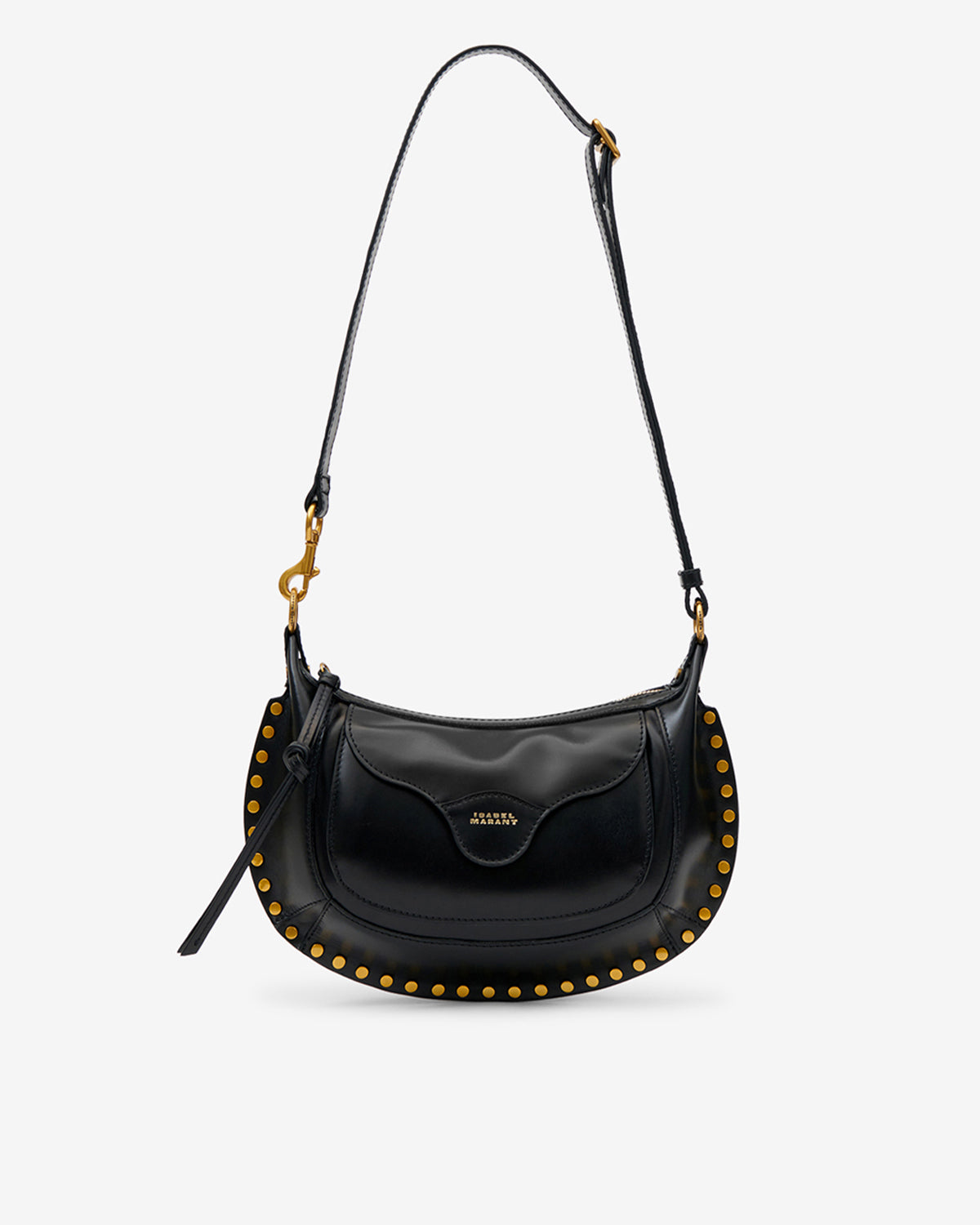Leather Moon Pocket bag Woman black | ISABEL MARANT Official