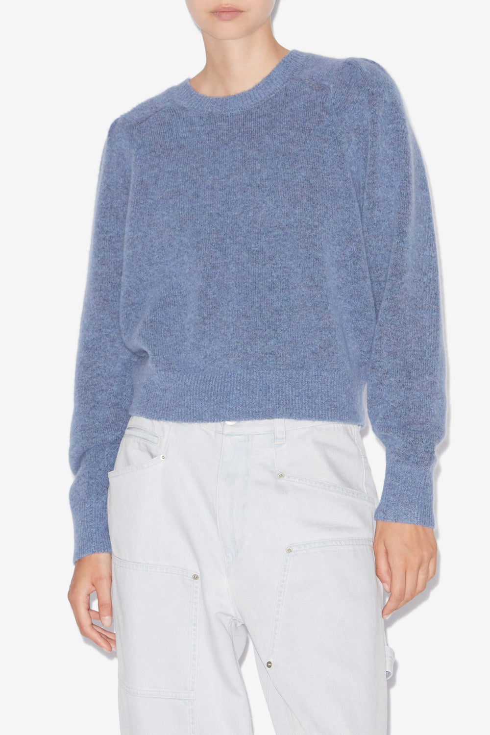 Peyton baby alpaca knit blend sweater - Sky blue - Woman - 4