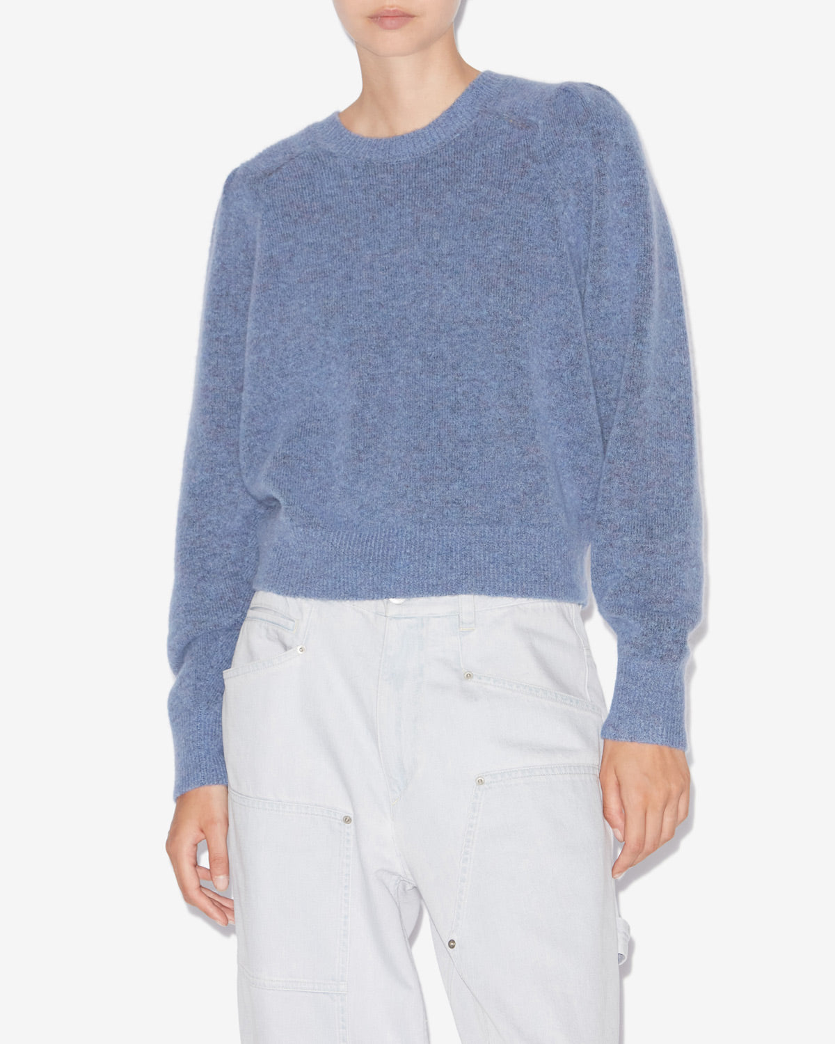 Peyton baby alpaca knit blend sweater - Sky blue - Woman - 3