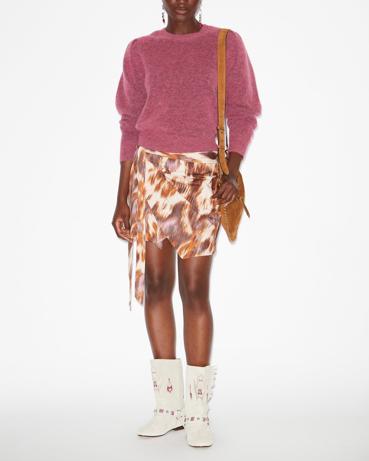 Peyton baby alpaca knit blend sweater - Pink - Woman - 1