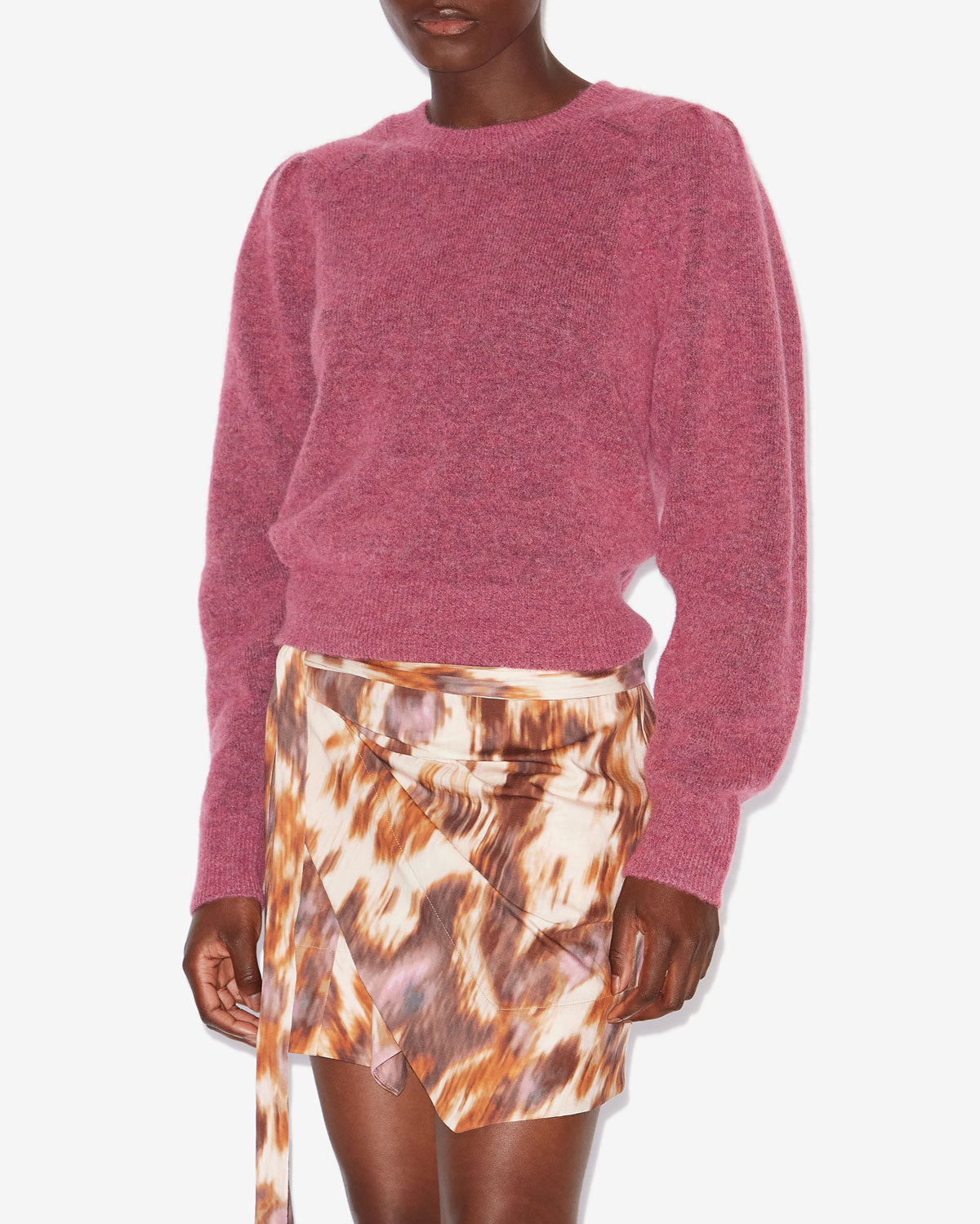 Peyton baby alpaca knit blend sweater - Pink - Woman - 3