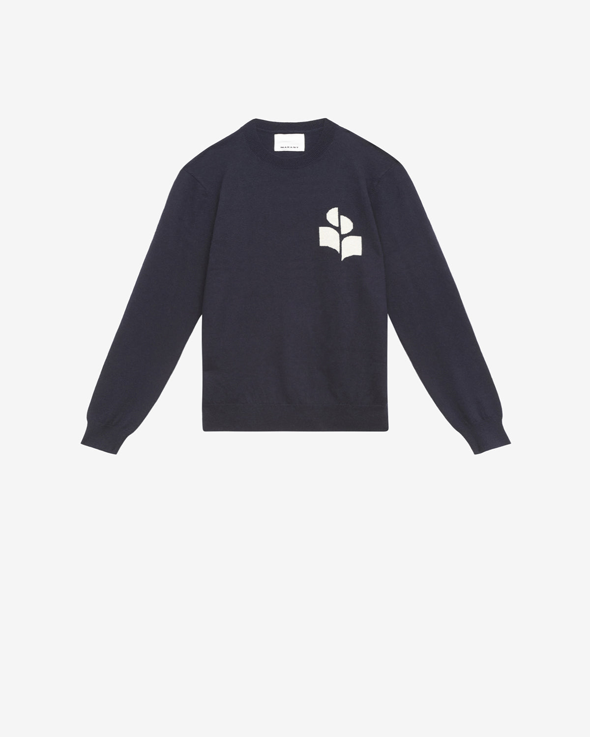 에반스 로고 디테일 울 & 면 스웨터 - Midnight - Man - 5