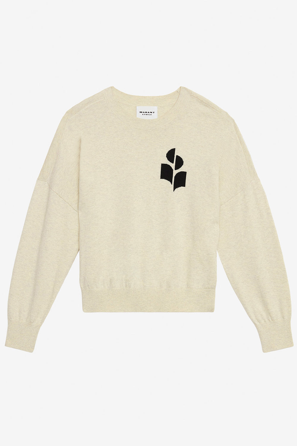 Marisans logo sweater in mixed cotton - Light gray - Woman - 1